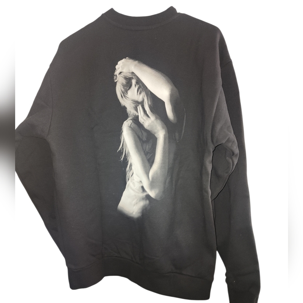 The Tortured Poets Department Black Crewneck Size Medium New - Picture 2 of 3